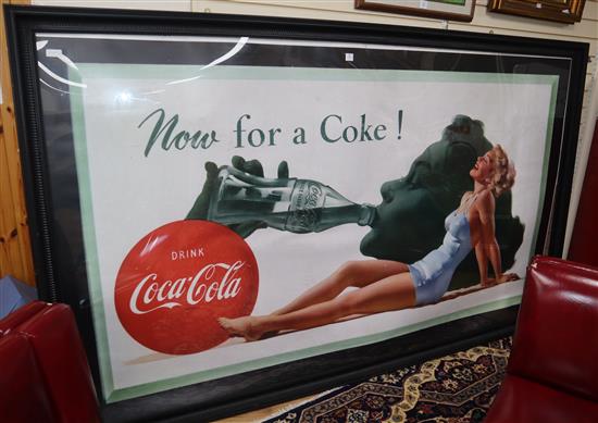 A Now For A Coke large Coca Cola advertising print 268 x 156cm